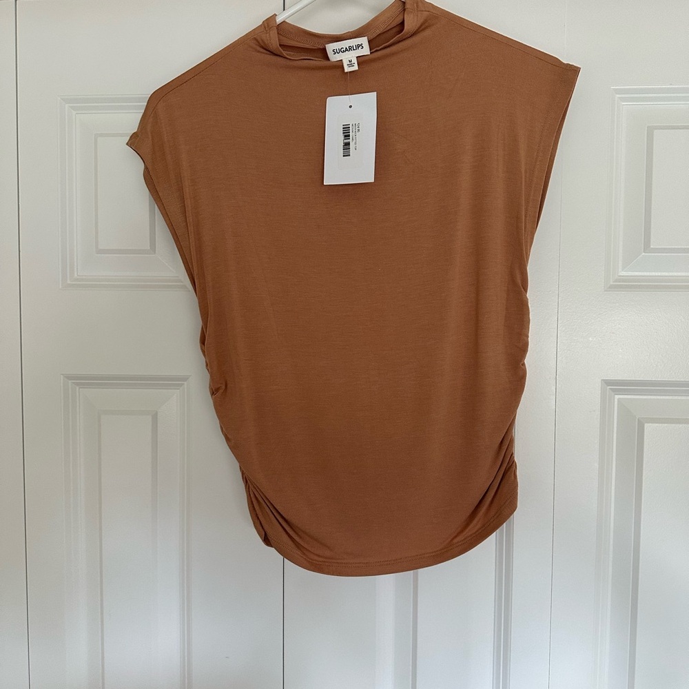 Sugarlips Women's Brown Muscle Tee